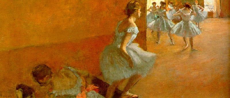 Edgar Degas Dancers Climbing the Stairs Norge oil painting art